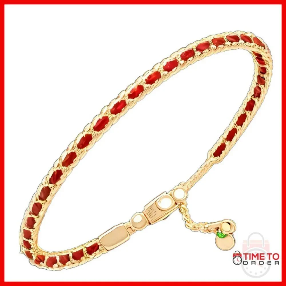 Adjustable Gold Plated Bracelet with Lobster Claw Clasp